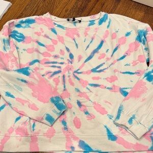 Generation Love Pink and Blue Tie-Dye Top